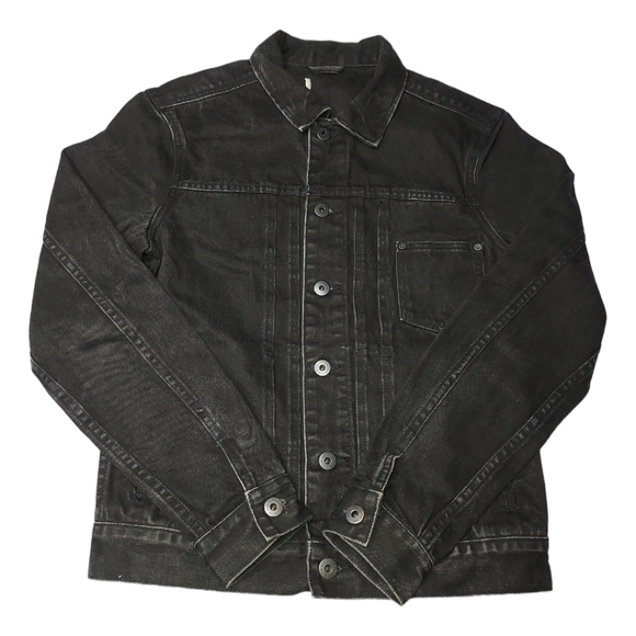 All saints black demin jacket - Picture 2 of 15